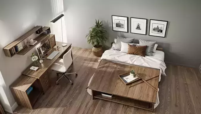 RENDER DE HABITACION 3D model