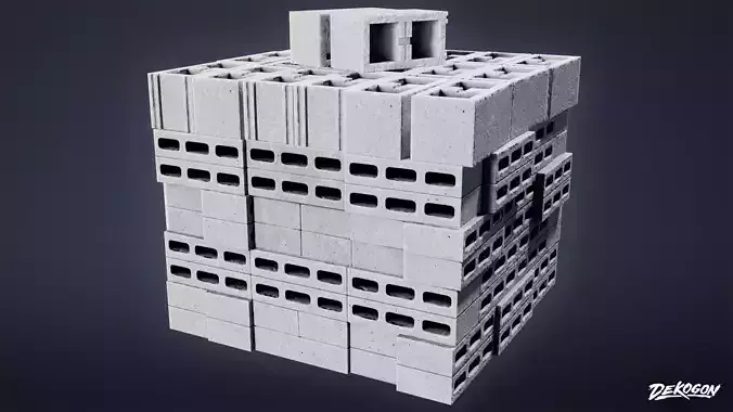 CONSTRUCTION - Cinder Stack 01 - LOW POLY