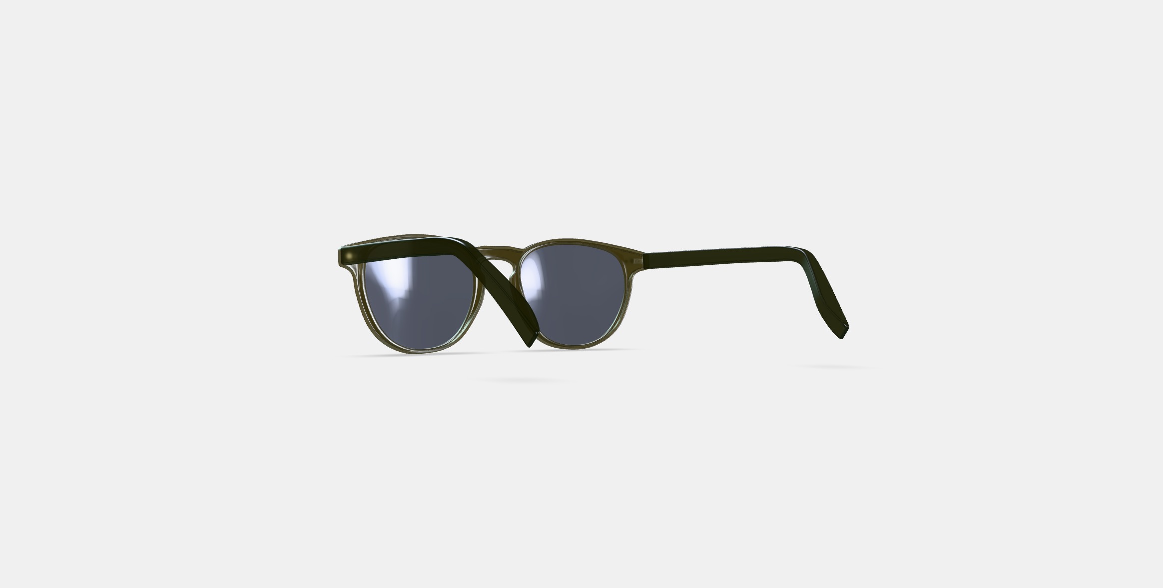 Waller Sunglasses in Cactus Crystal 3D model_16