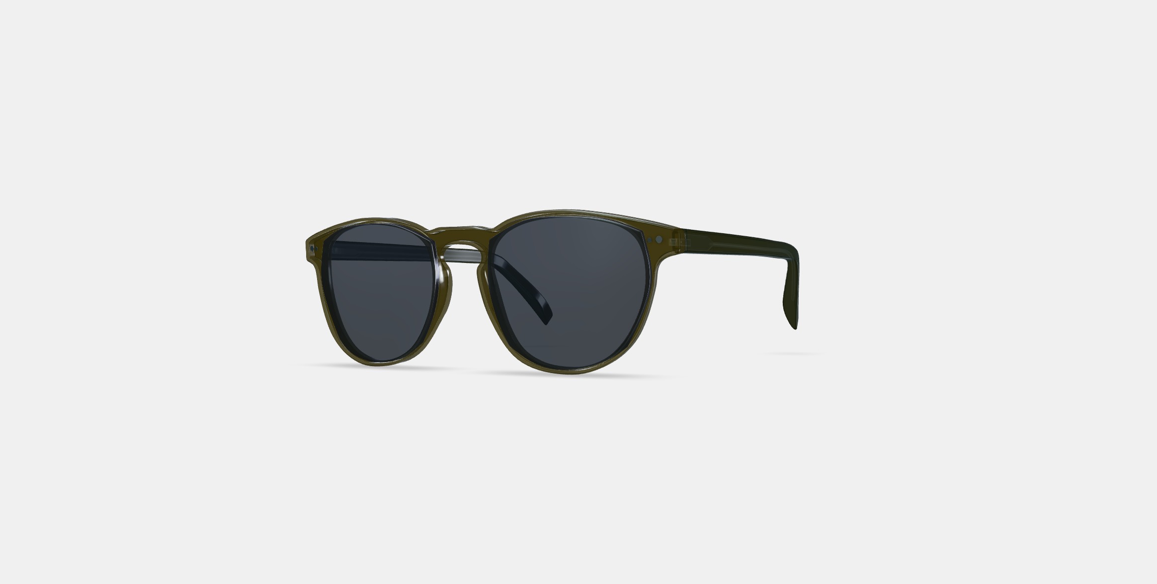 Waller Sunglasses in Cactus Crystal 3D model_12