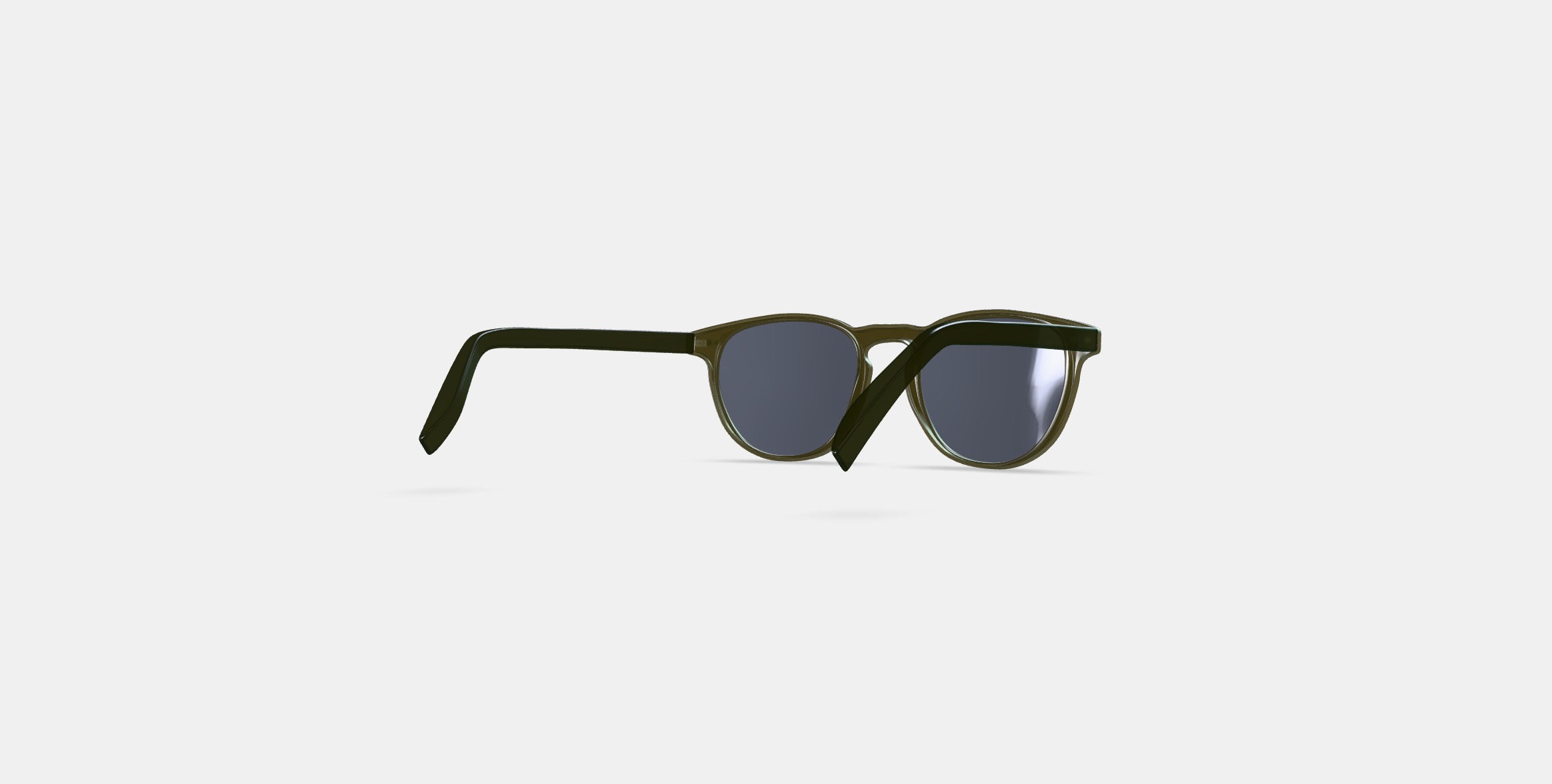 Waller Sunglasses in Cactus Crystal 3D model_4