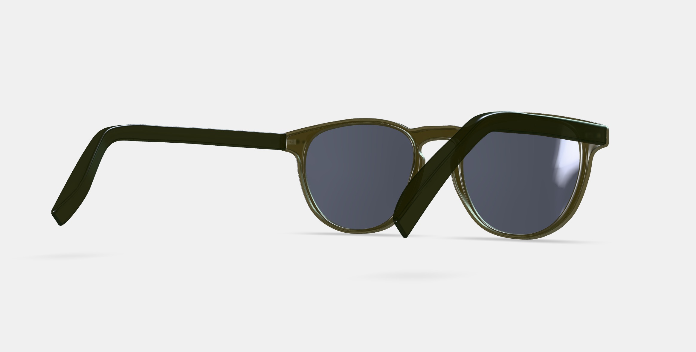 Waller Sunglasses in Cactus Crystal 3D model_6