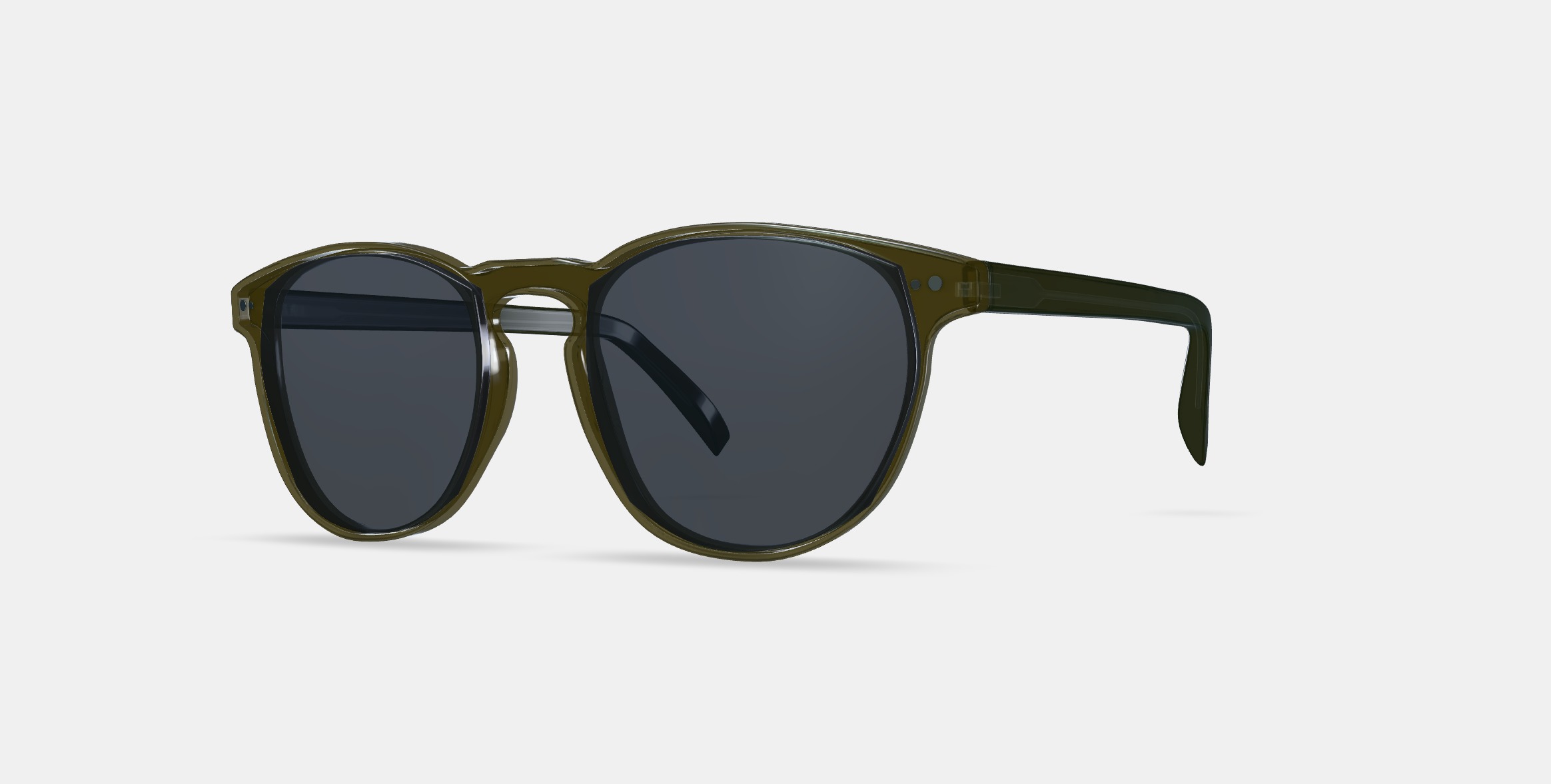 Waller Sunglasses in Cactus Crystal 3D model_13