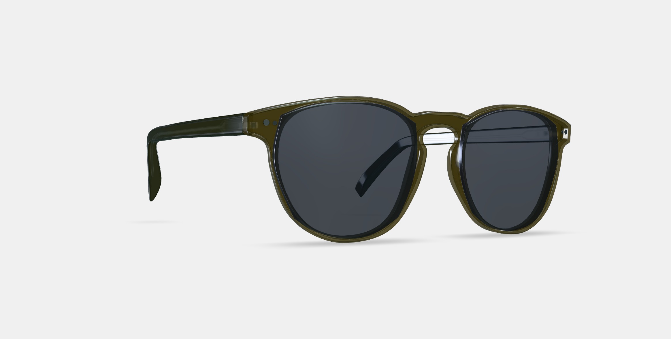 Waller Sunglasses in Cactus Crystal 3D model_9