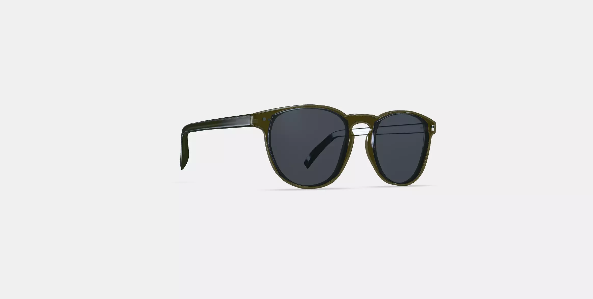 Waller Sunglasses in Cactus Crystal 3D model_0