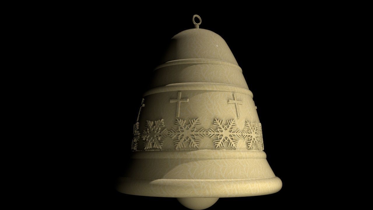 Christmas Bell Ornament 3D print model_3