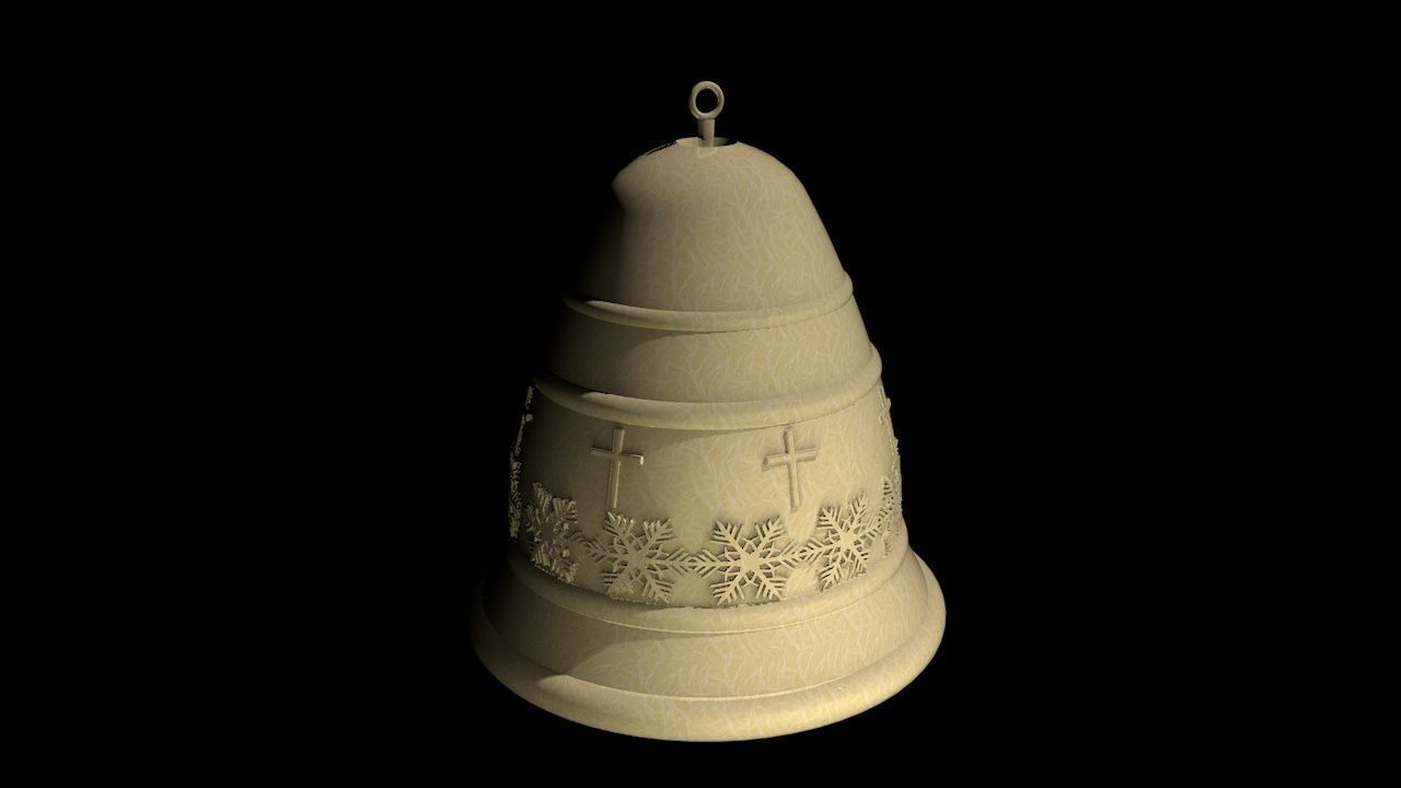 Christmas Bell Ornament 3D print model_1