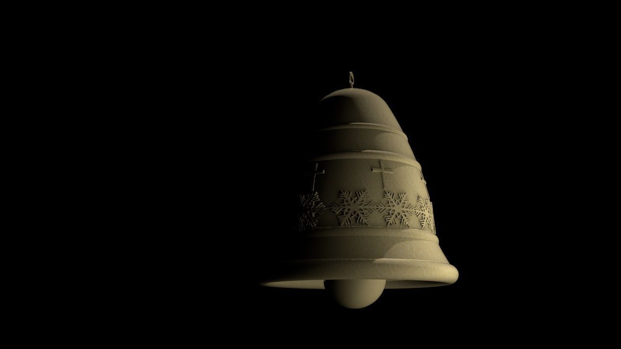 Christmas Bell Ornament 3D print model_5