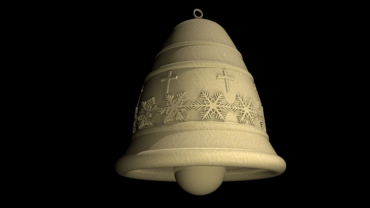 Christmas Bell Ornament 3D print model_2