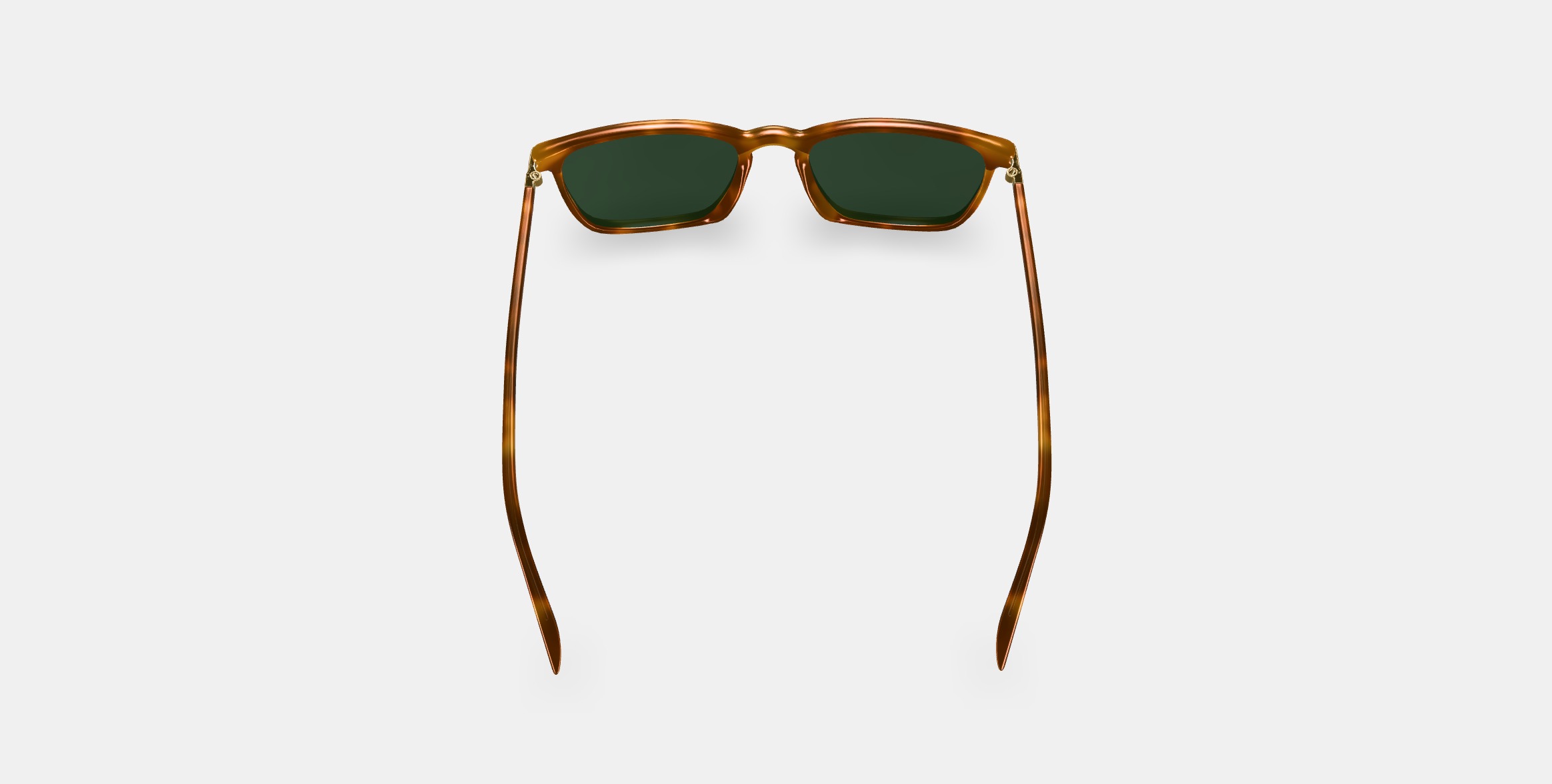 Sutton Sunglasses in Saddle Tortoise with Polished Gold 3D model_2