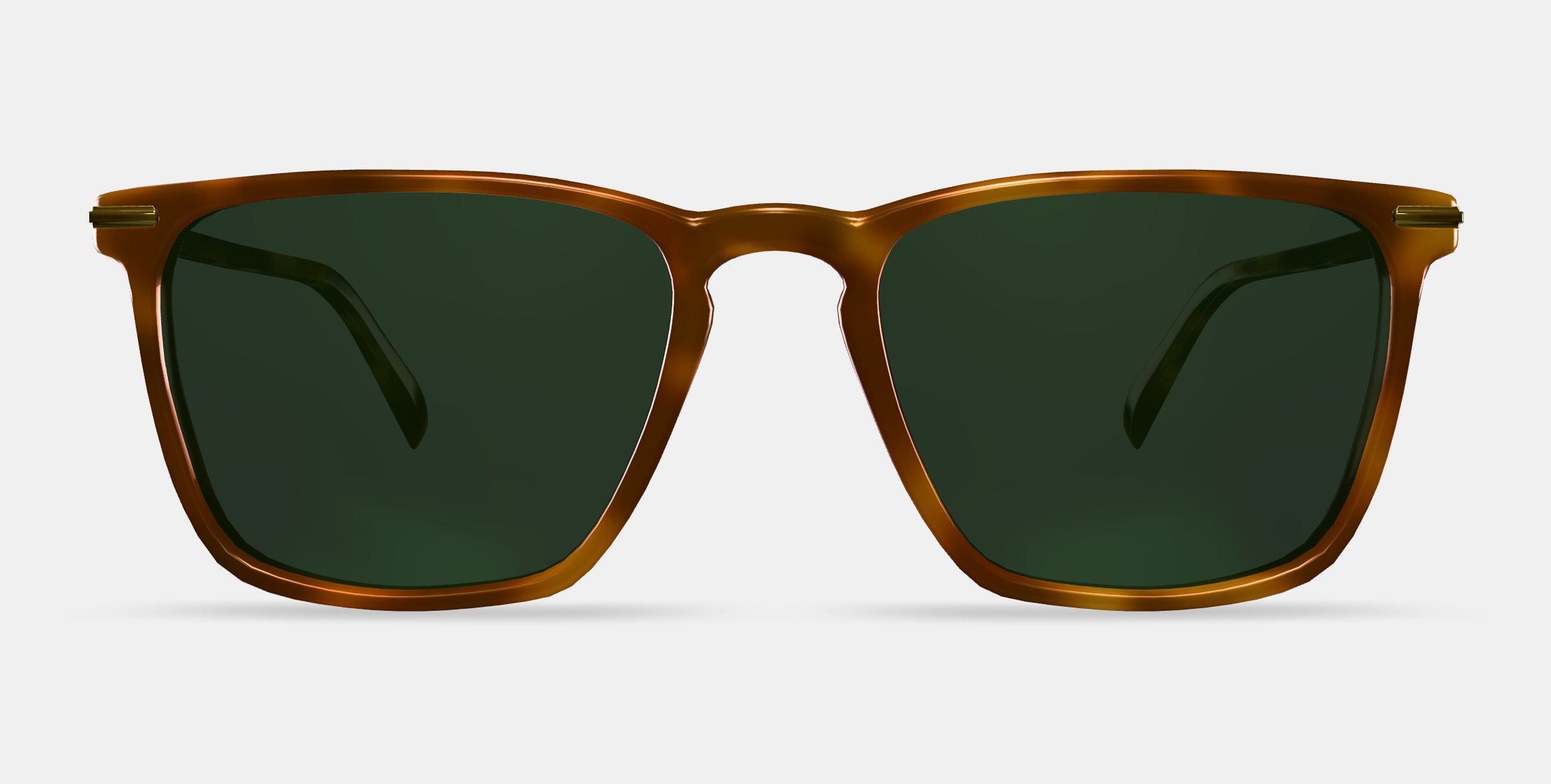 Sutton Sunglasses in Saddle Tortoise with Polished Gold 3D model_11