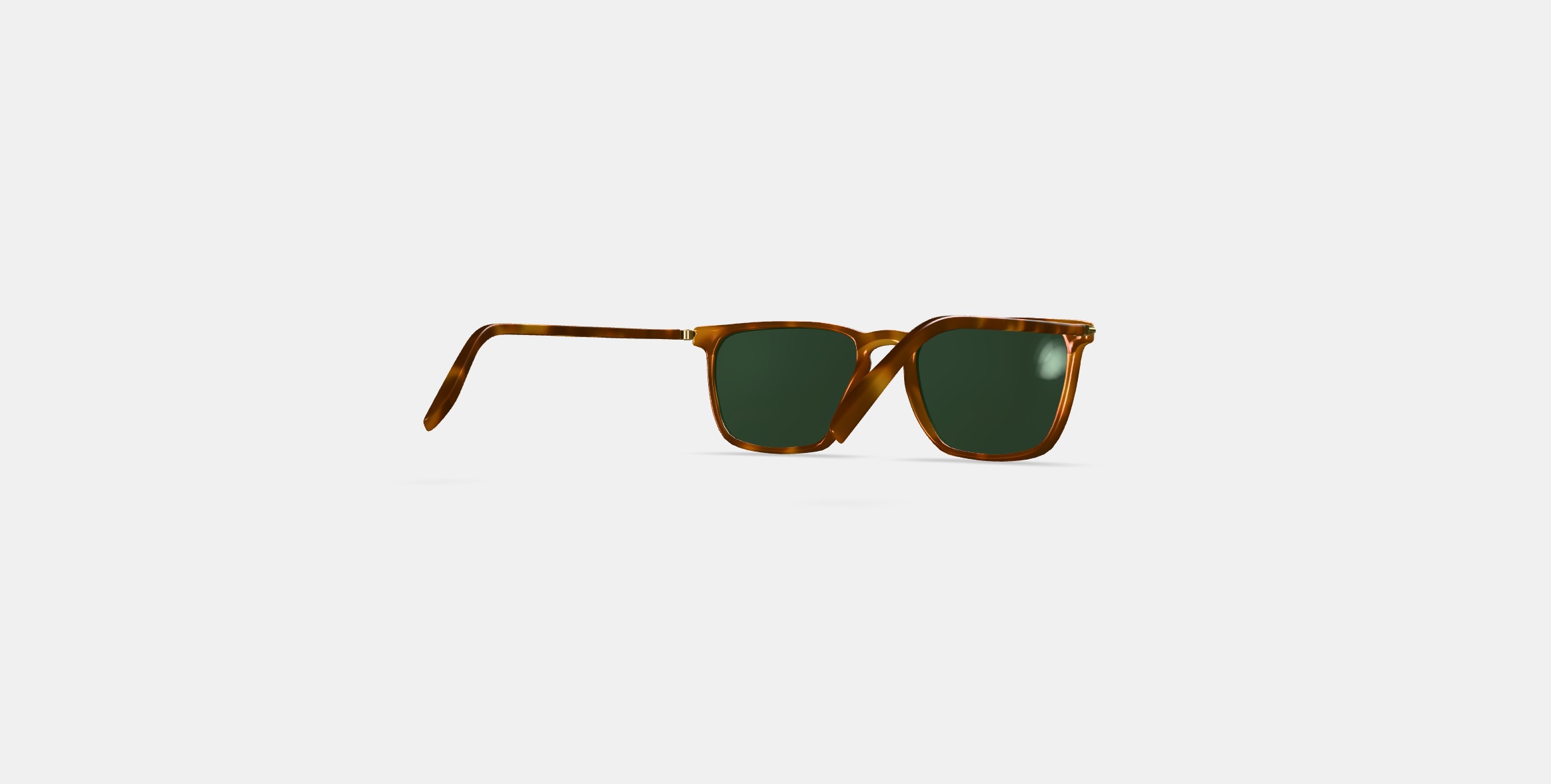 Sutton Sunglasses in Saddle Tortoise with Polished Gold 3D model_4
