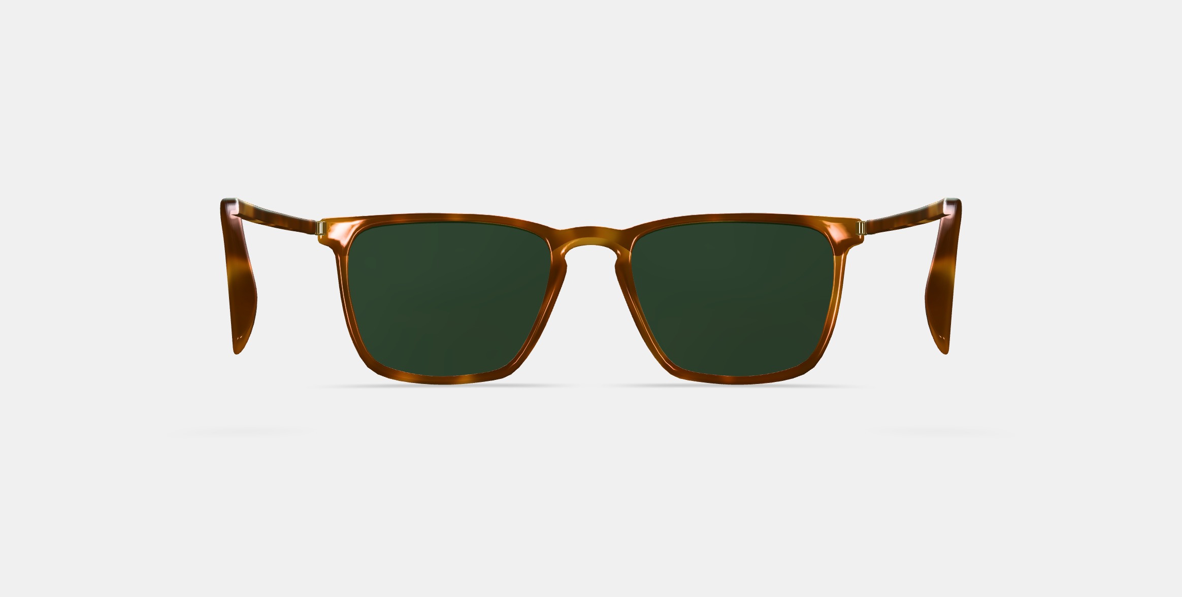 Sutton Sunglasses in Saddle Tortoise with Polished Gold 3D model_15