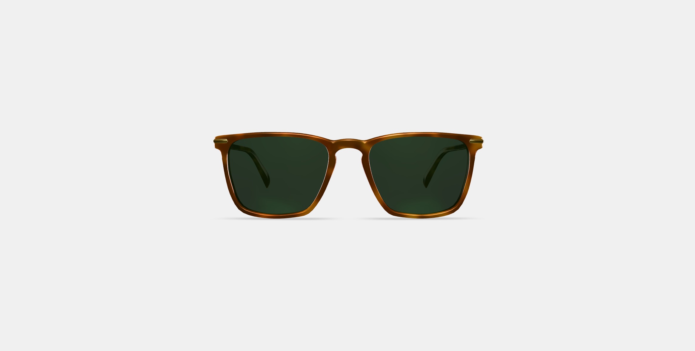 Sutton Sunglasses in Saddle Tortoise with Polished Gold 3D model_10