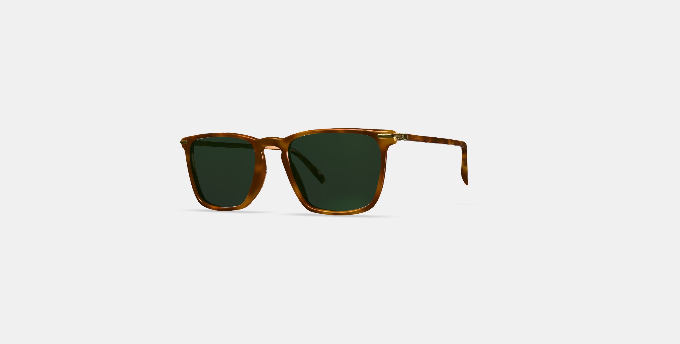 Sutton Sunglasses in Saddle Tortoise with Polished Gold 3D model_12