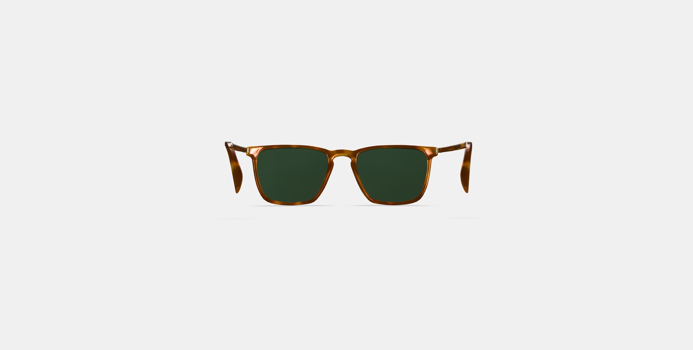 Sutton Sunglasses in Saddle Tortoise with Polished Gold 3D model_14