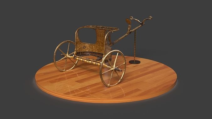 King Tut Chariot figure   Low-poly 3D model
