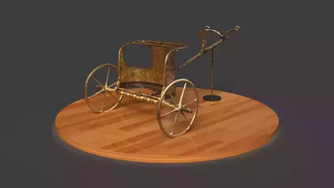 King Tut Chariot figure   Low-poly 3D model