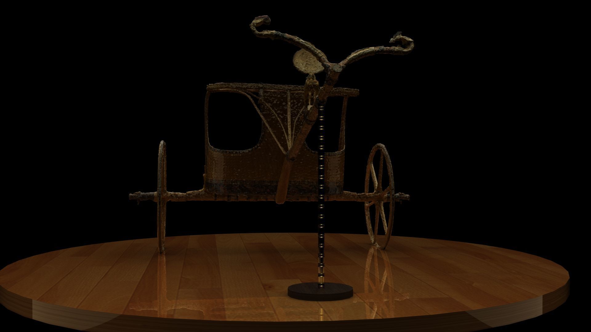 King Tut Chariot figure   Low-poly 3D model_4