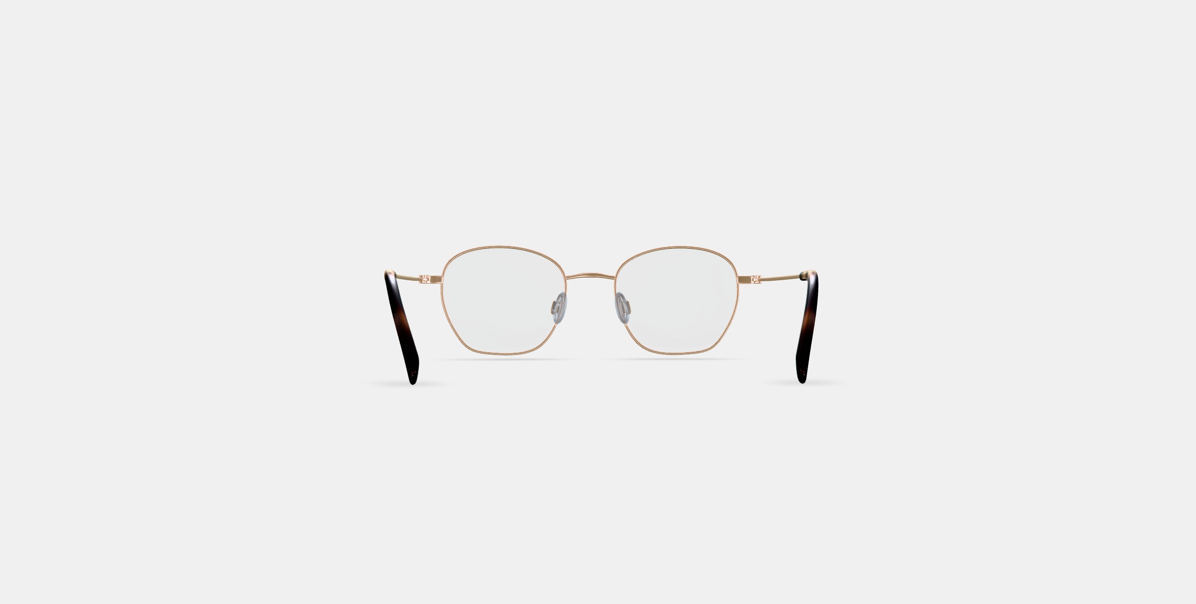 Robbie Eyeglasses in Polished Gold 3D model_14