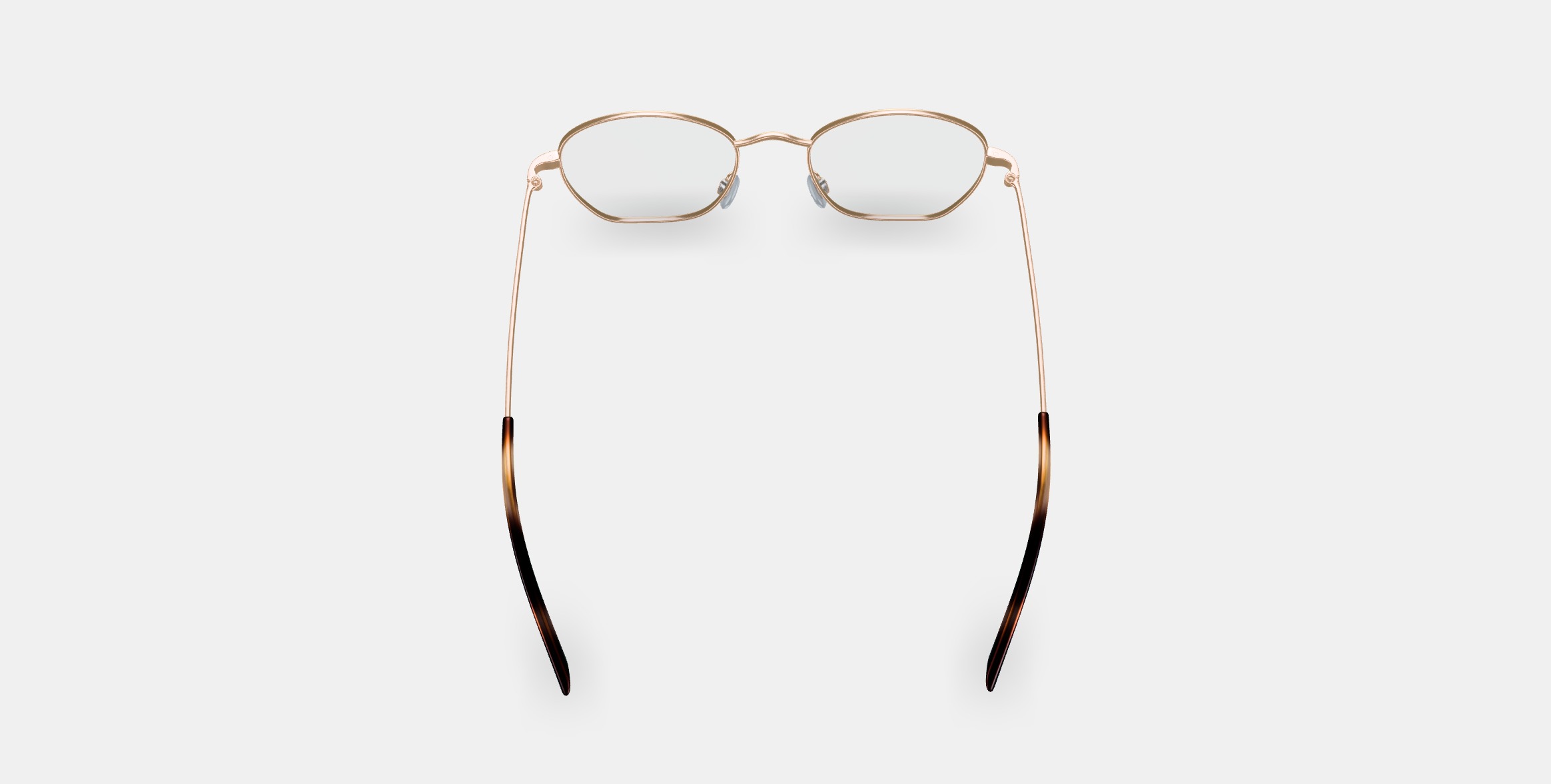 Robbie Eyeglasses in Polished Gold 3D model_2