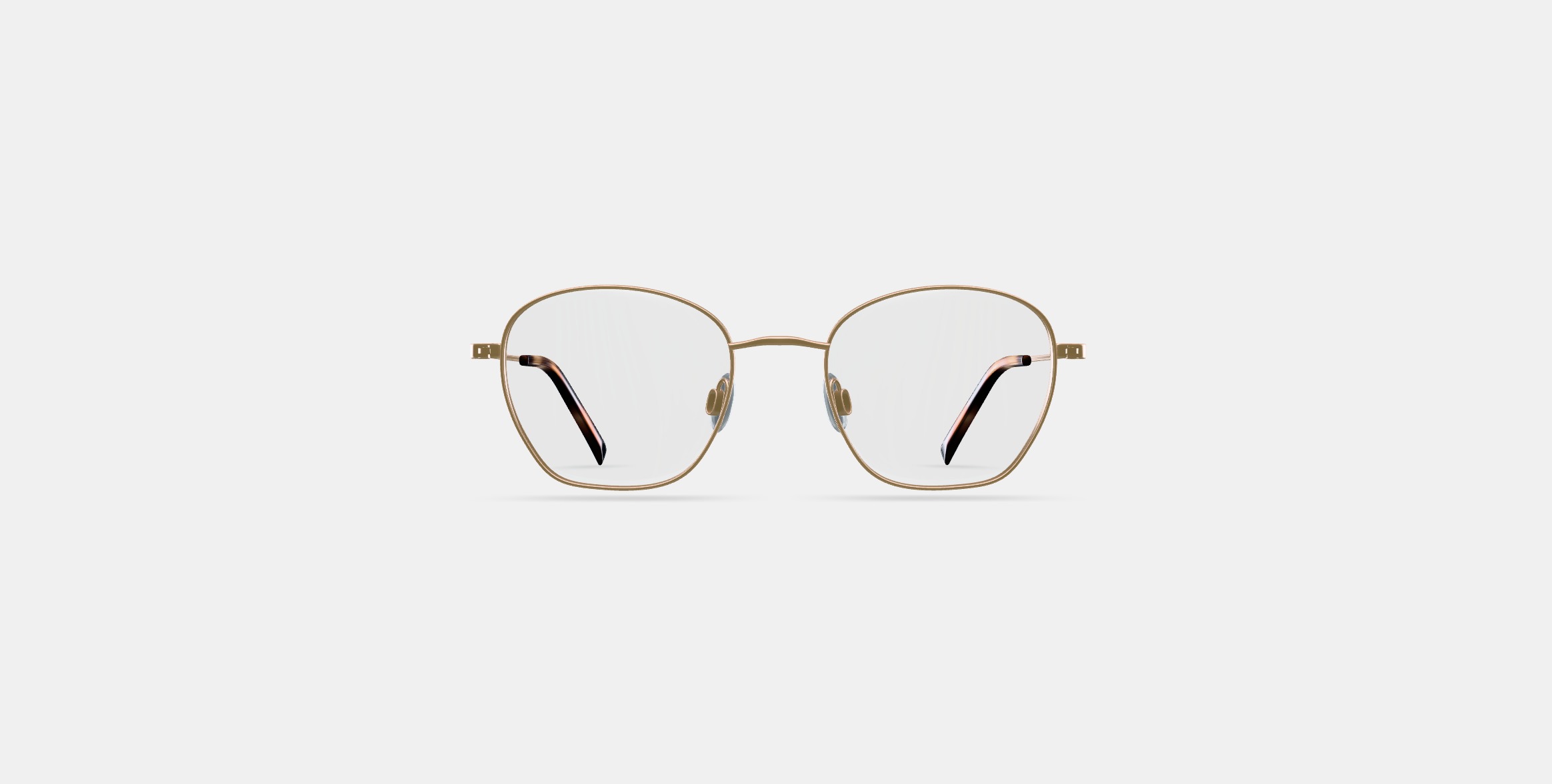 Robbie Eyeglasses in Polished Gold 3D model_10