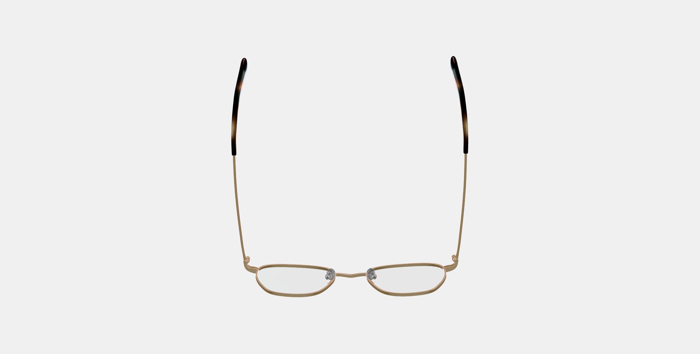 Robbie Eyeglasses in Polished Gold 3D model_7