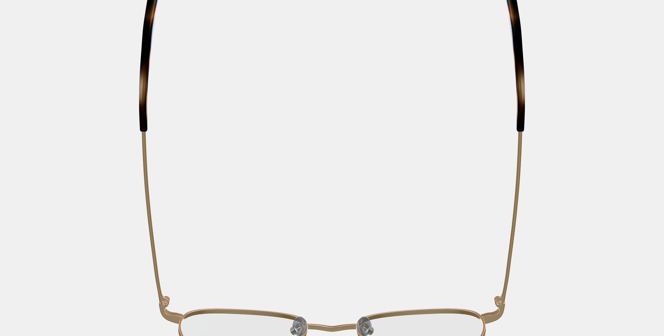 Robbie Eyeglasses in Polished Gold 3D model_8