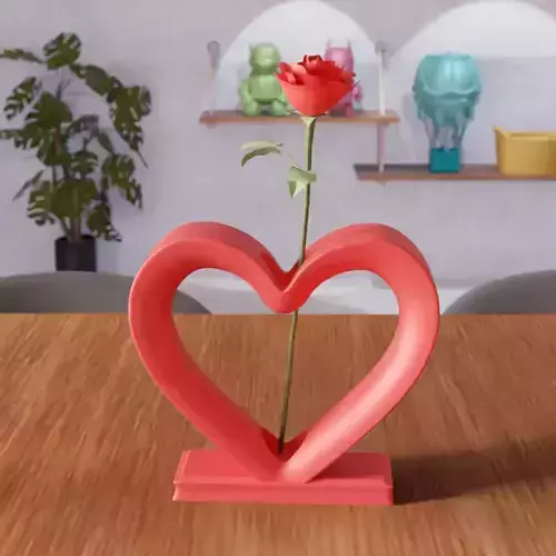 Heart Shaped Flower Vase - 292