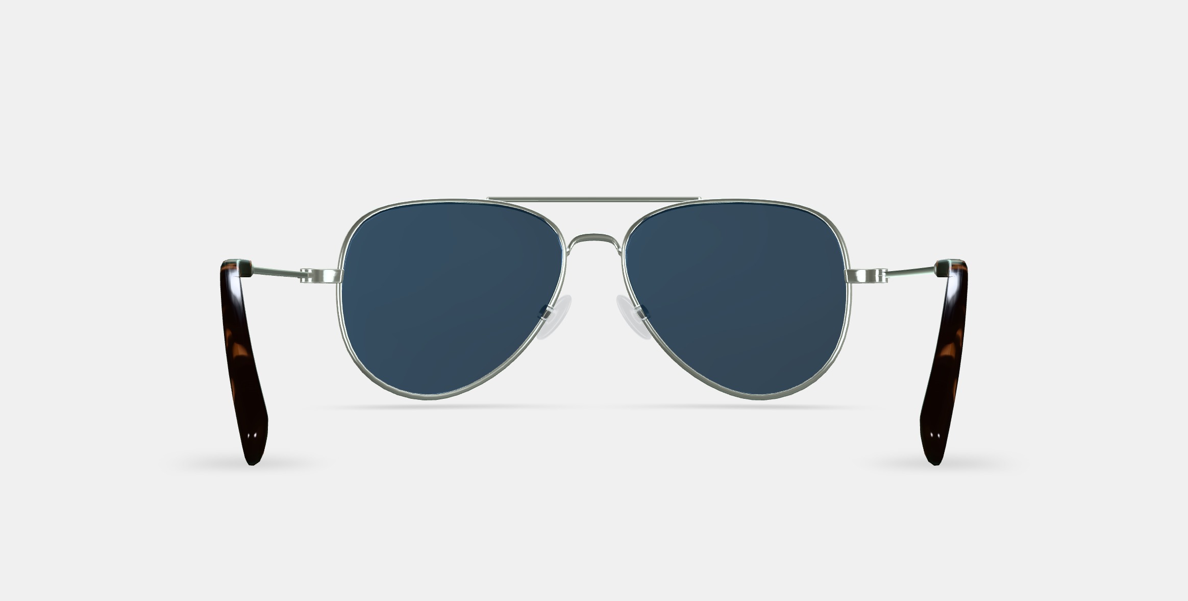 Raider Sunglasses in Polished Silver 3D model_15
