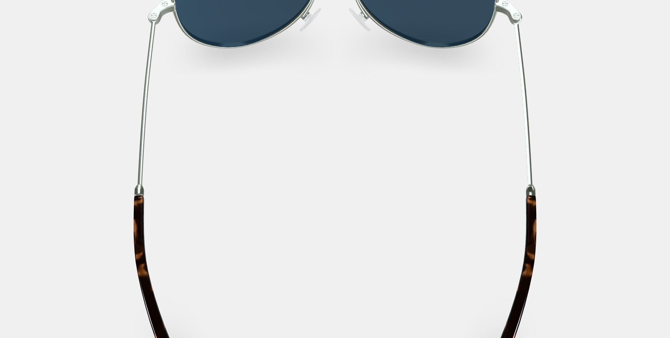 Raider Sunglasses in Polished Silver 3D model_4