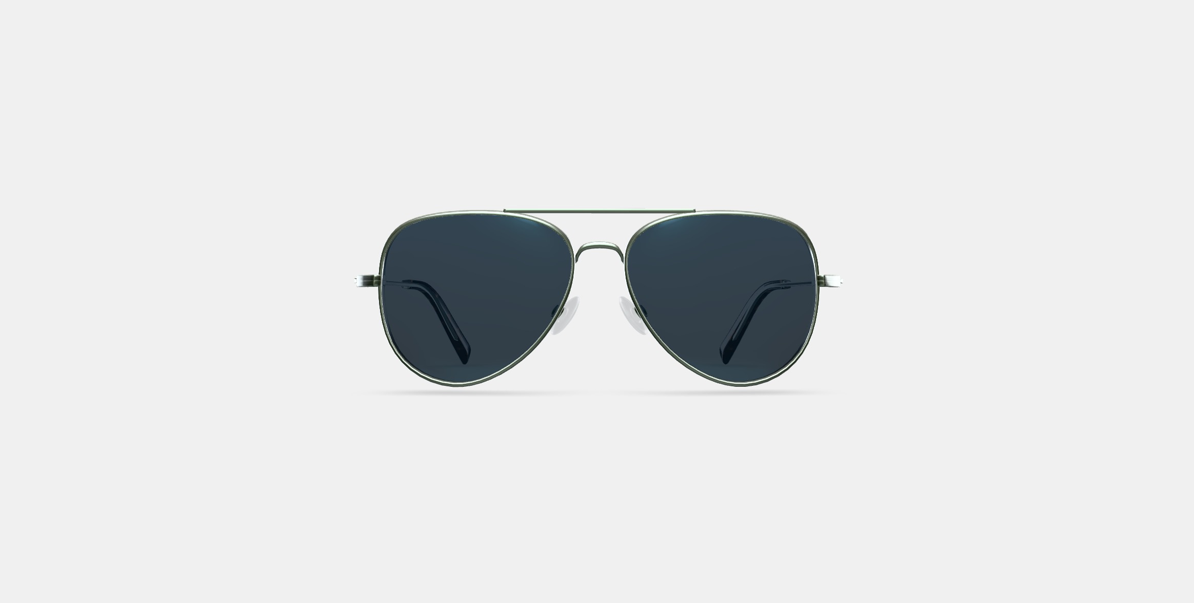 Raider Sunglasses in Polished Silver 3D model_10