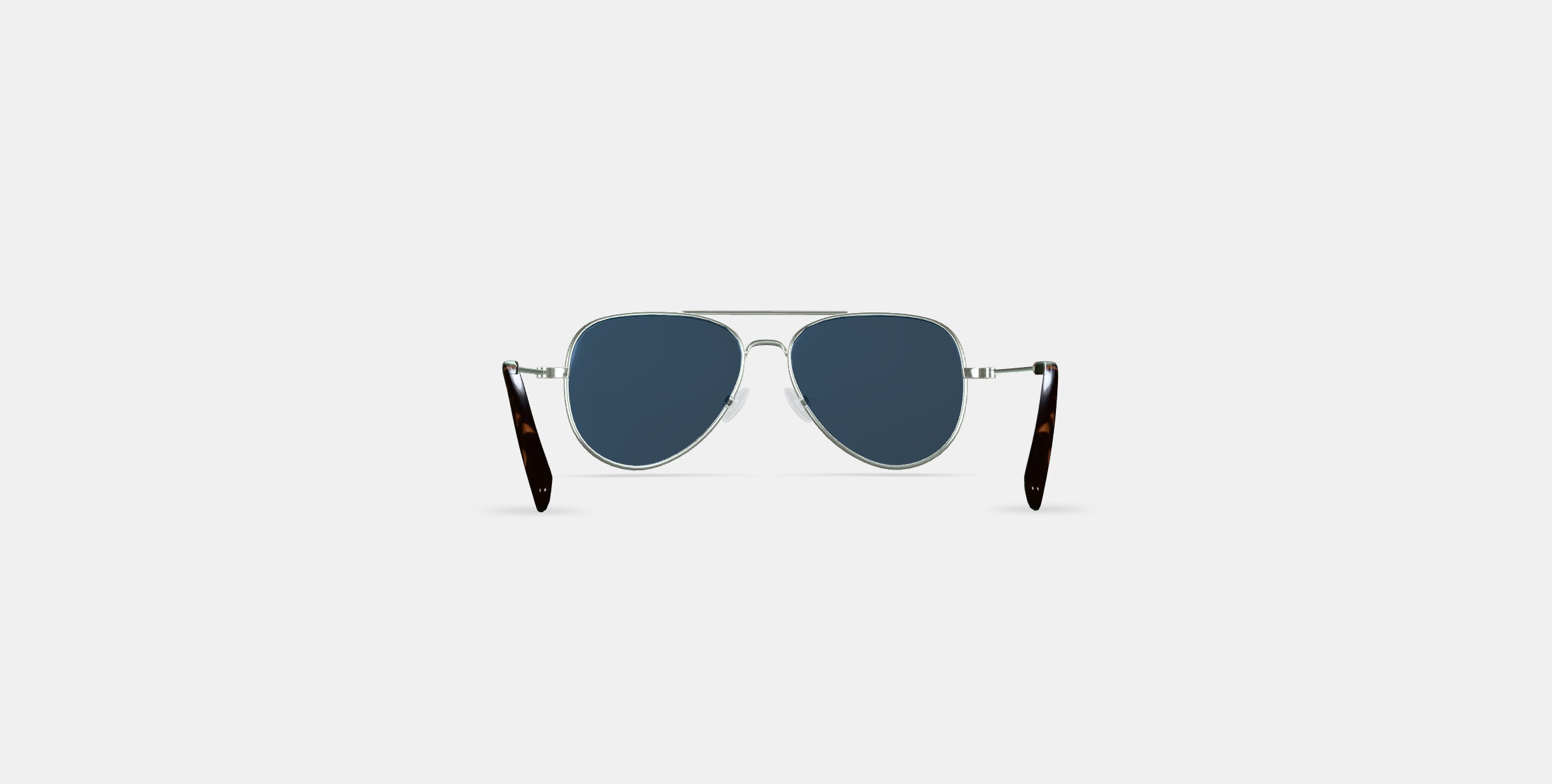 Raider Sunglasses in Polished Silver 3D model_14