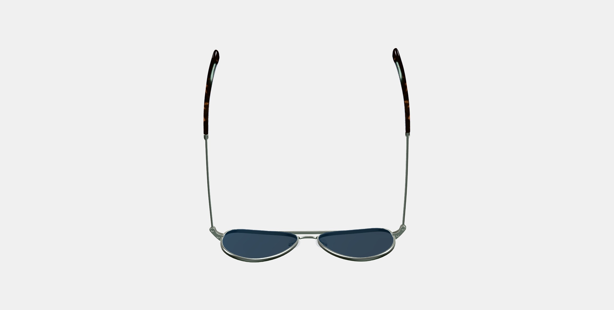 Raider Sunglasses in Polished Silver 3D model_7