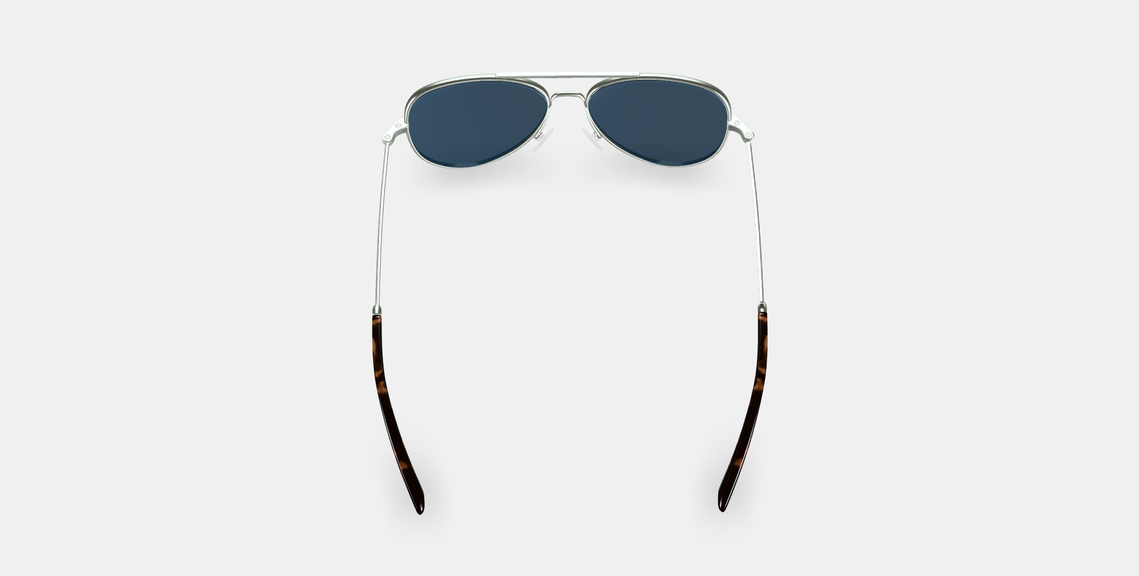 Raider Sunglasses in Polished Silver 3D model_3