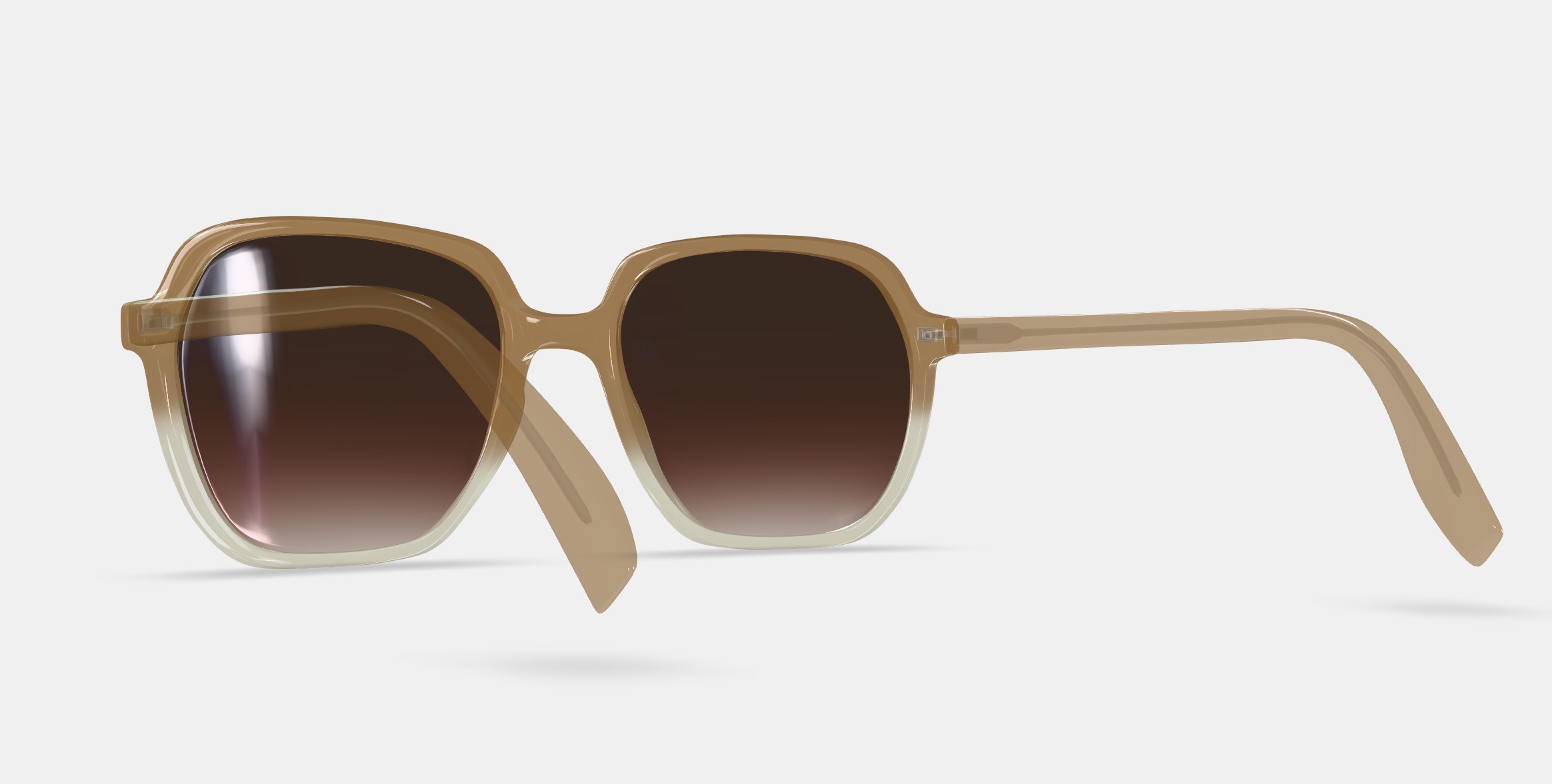 Willetta Sunglasses in Chai Crystal Fade 3D model_3