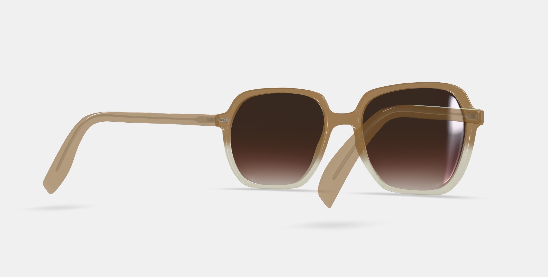 Willetta Sunglasses in Chai Crystal Fade 3D model_6