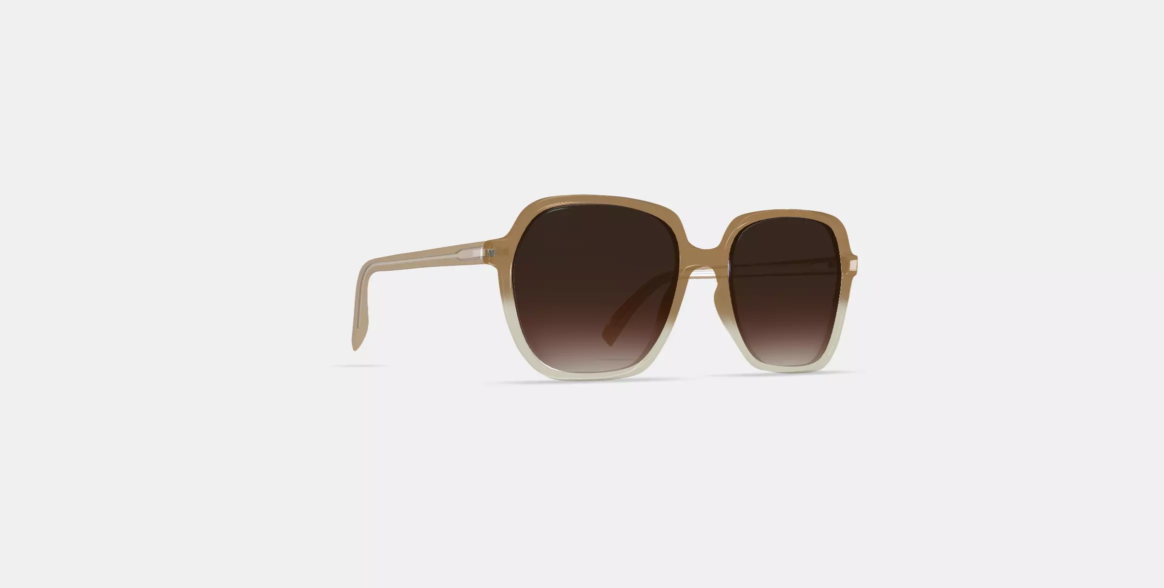Willetta Sunglasses in Chai Crystal Fade 3D model_0