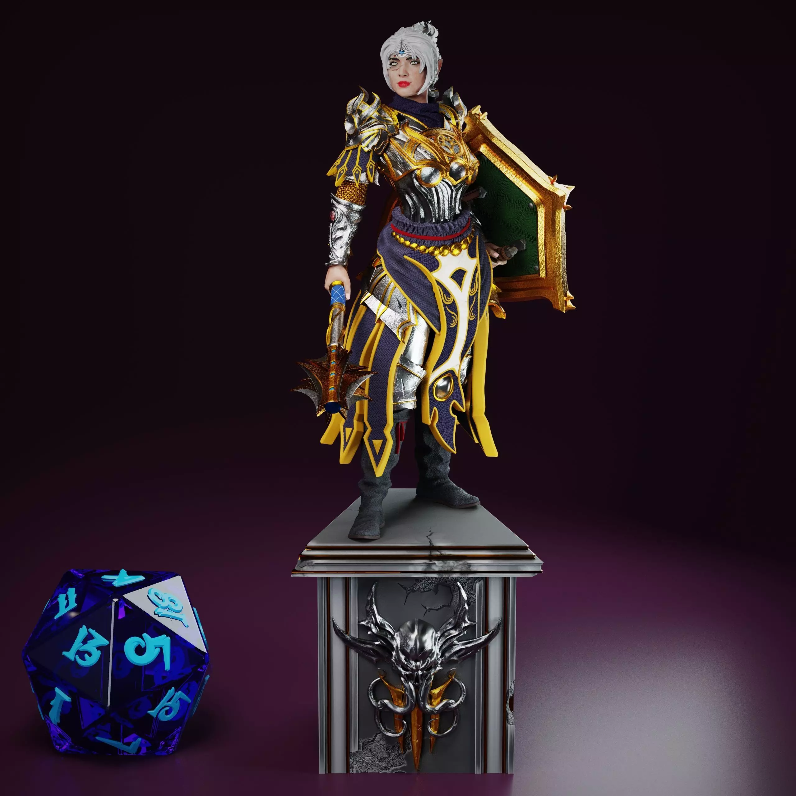 Shadowheart BG3 - tabletop 32mm and 75mm mini 3D print model