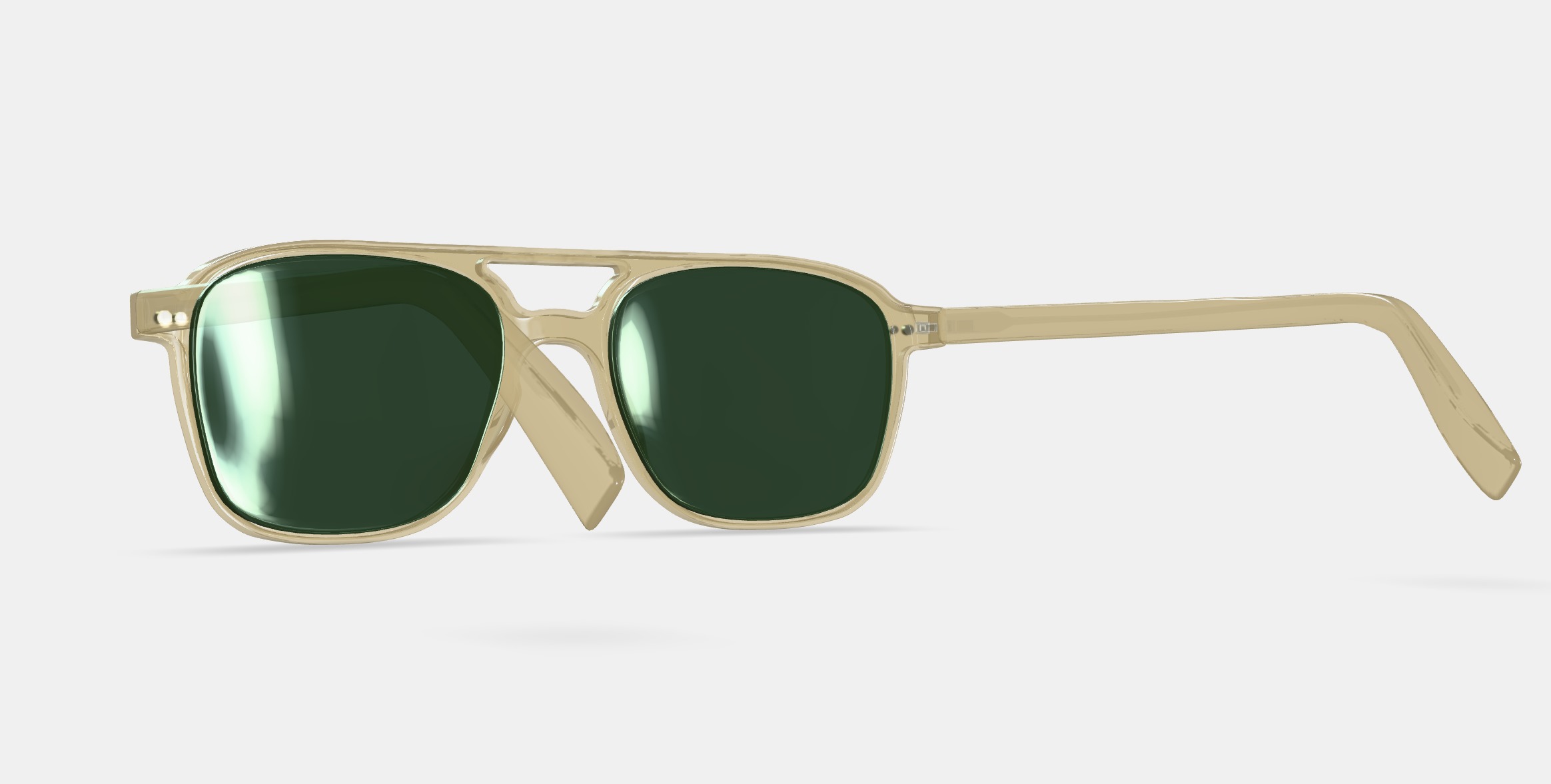 Brimmer Sunglasses in Honeydew 3D model_7