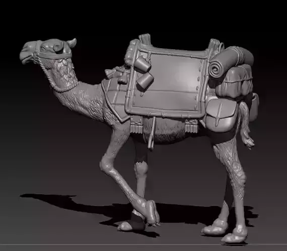 standing camel 3D print model