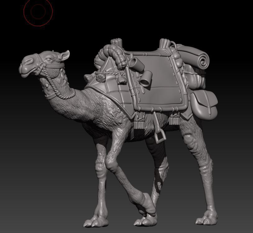 standing camel 3D print model_1