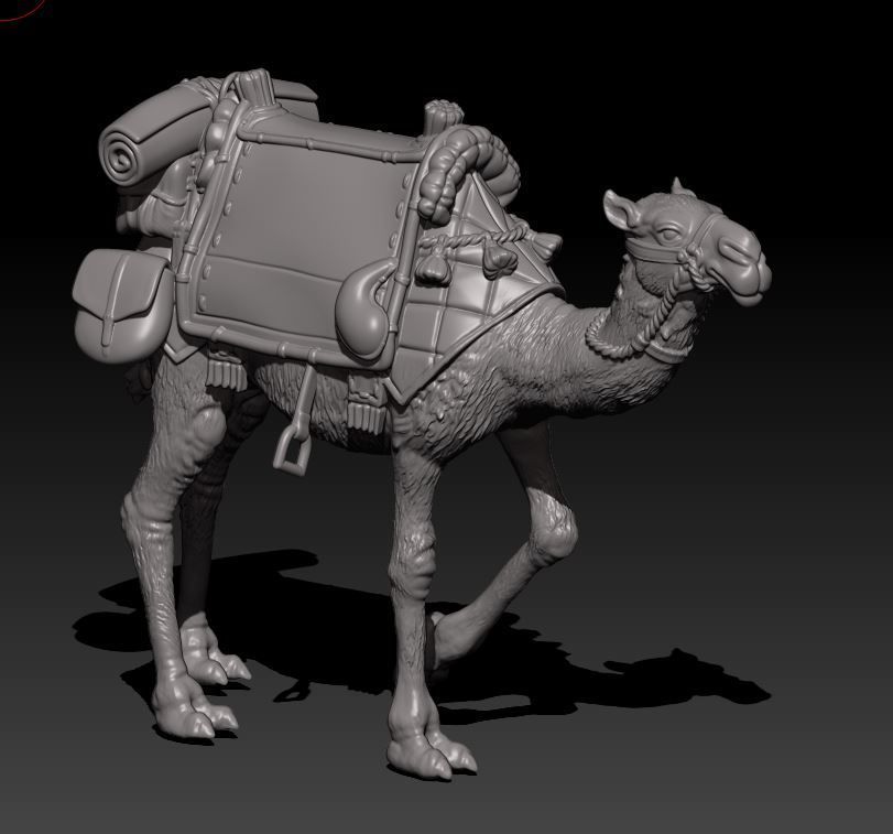 standing camel 3D print model_2