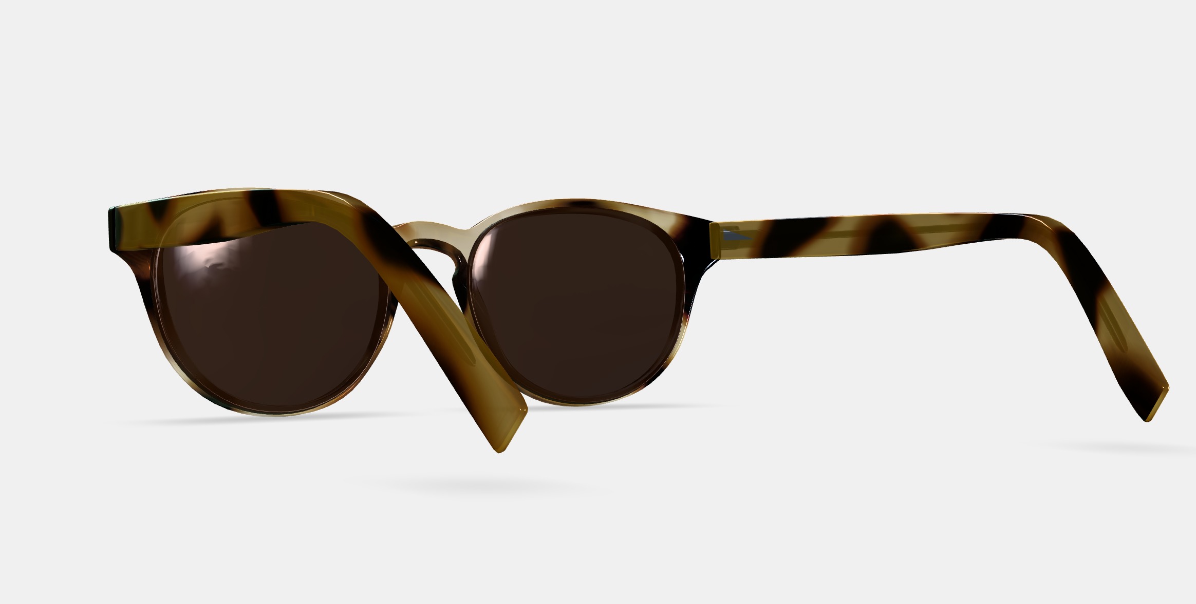 Percey Sunglasses in Striped Sassafras 3D model_5
