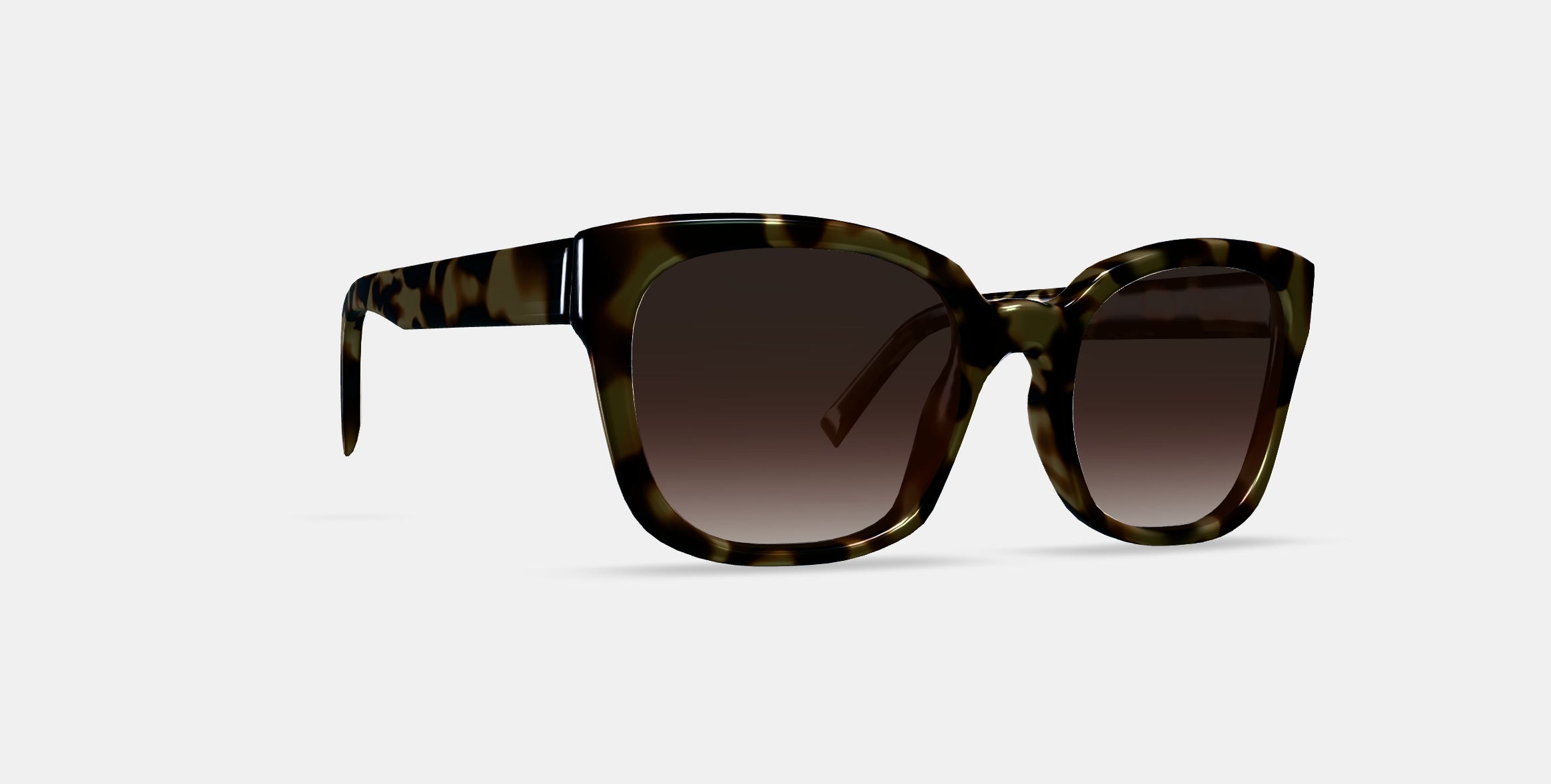 Aubrey Sunglasses in Marzipan Tortoise 3D model_9
