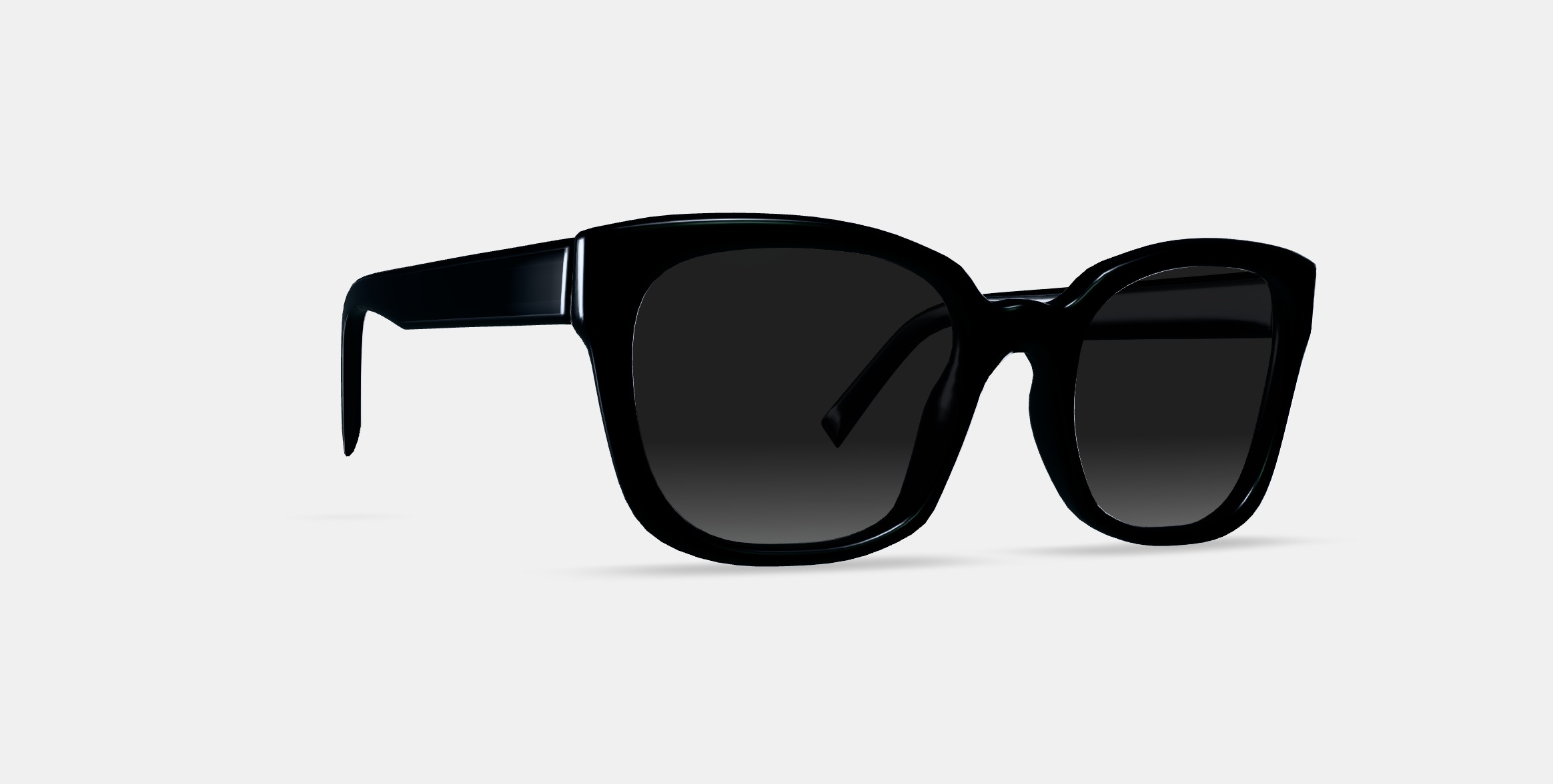Aubrey Sunglasses in Jet Black 3D model_9