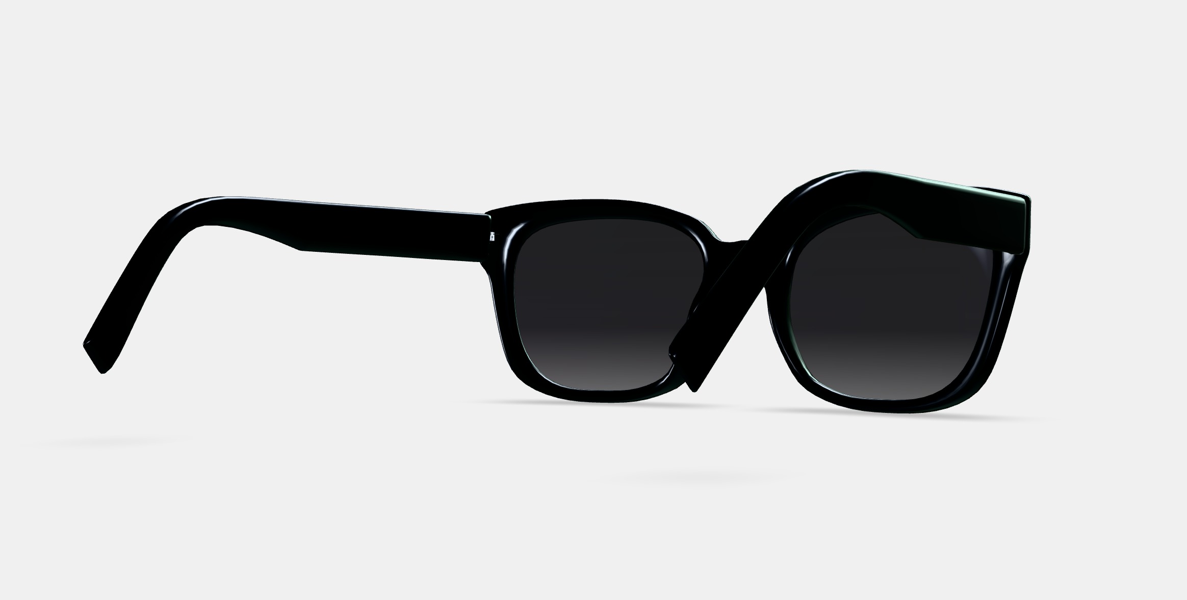 Aubrey Sunglasses in Jet Black 3D model_6