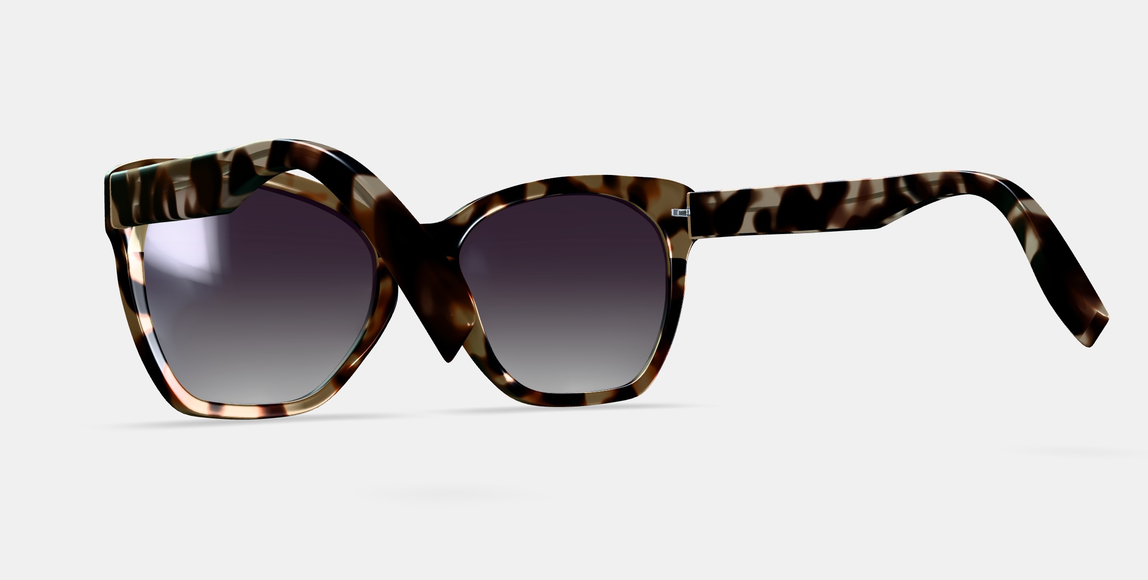 Rhea Sunglasses in Truffle Tortoise 3D model_4