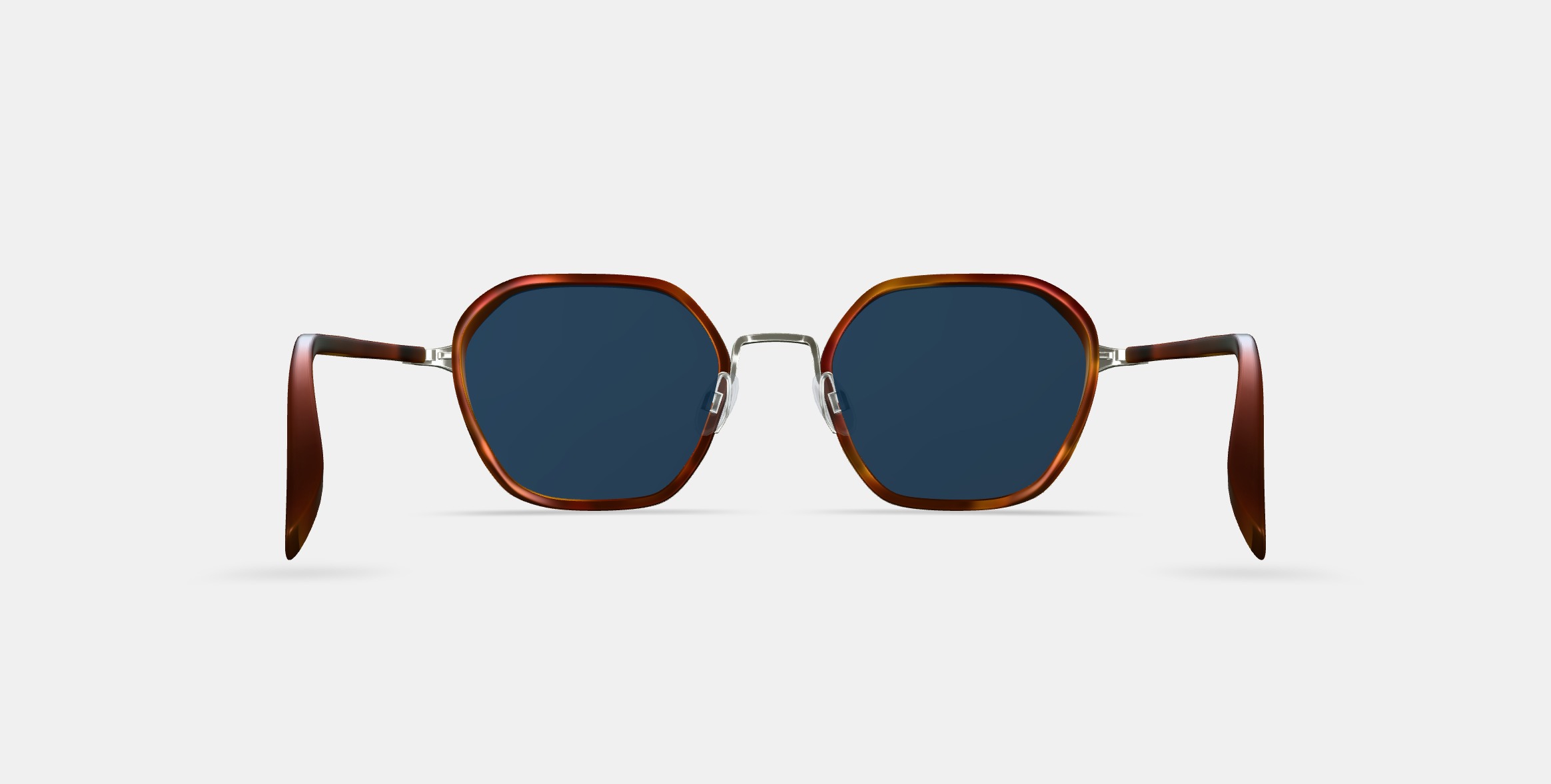 Levins Sunglasses in Rye Tortoise Matte with Antique Silver 3D model_15