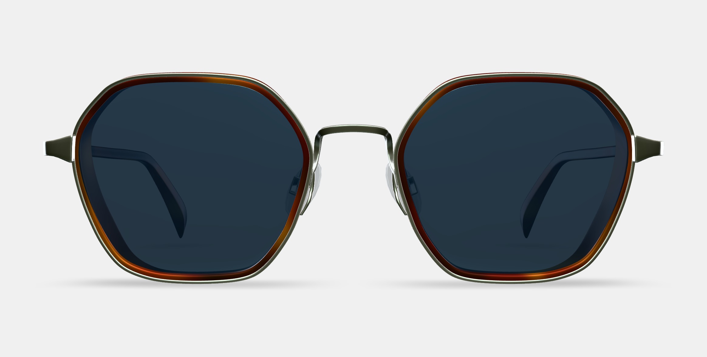 Levins Sunglasses in Rye Tortoise Matte with Antique Silver 3D model_11